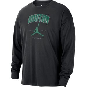 Boston Celtics Essential Jordan NBA-herenshirt met lange mouwen - Zwart