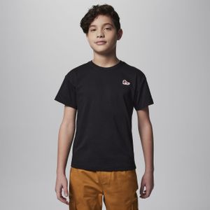 Air Jordan 1 T-shirt met patch voor kids - Zwart