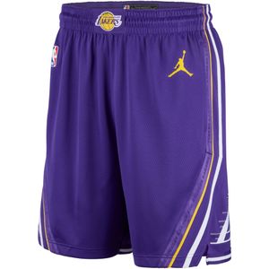 Los Angeles Lakers Statement Edition Swingman Jordan Dri-FIT NBA-herenshorts - Paars