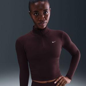 Nike One Fitted Dri-FIT Tussenlaag - Zwart - Korte Rits - Dames