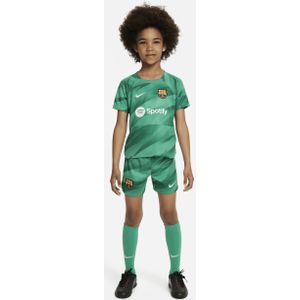 FC Barcelona 2023/24 Goalkeeper Nike Dri-FIT driedelig tenue voor kleuters - Groen