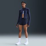 Nike - One Dri-FIT - Damesshorts - Blauw - Halfhoge Taille met Binnenbroekje