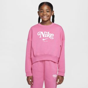 Nike Sportswear Kort sweatshirt van fleece voor meisjes - Roze