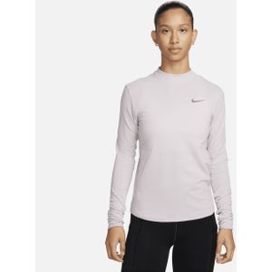 Nike Swift Dri-FIT hardlooptop met opstaande kraag en lange mouwen voor dames - Paars