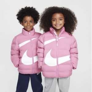 Nike Wrapped Swoosh gewatteerd jack met reliëf voor kleuters - Roze