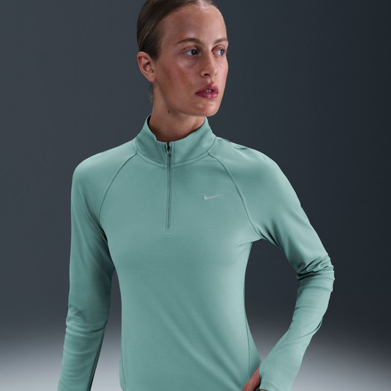 Nike - Tempo Dri-FIT - Hardlooptop - Grijs - Korte Rits
