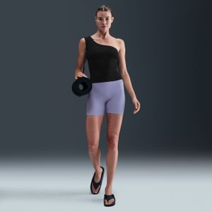 Nike Zenvy bikershorts met hoge taille voor dames (13 cm) - Paars