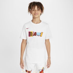 Miami Heat City Edition Nike NBA-kindershirt met logo - Wit