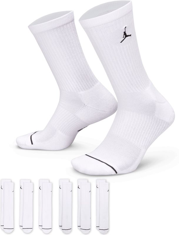 Jordan - X6 Crew Jumpman - Sokken - Wit/Zwart - Kinderen