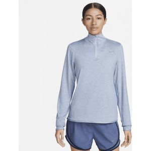 Nike Swift hardlooptop met korte rits en UV-bescherming voor dames - Blauw