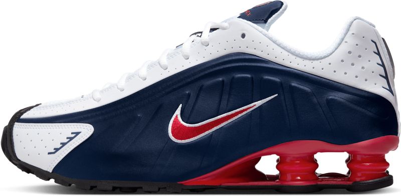 Nike - Shox R4 - Sneakers - Wit/marineblauw