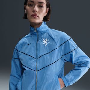 Nike - Windrunner - Geweven Voetbaljack - Blauw - UV-bescherming voor Dames
