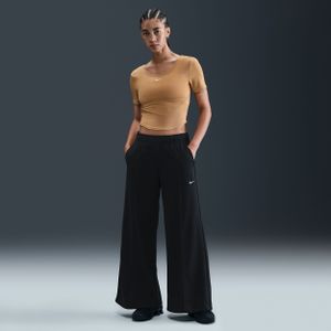 Nike - Sportswear Broek - Zwart - Sweatstof - Wide Leg - Mid Waist