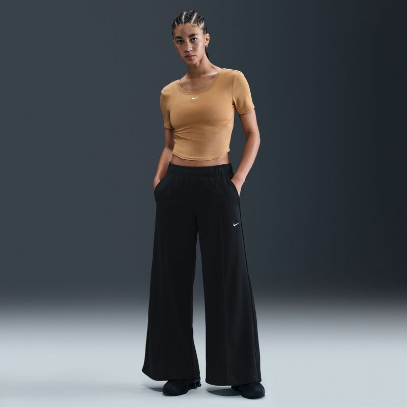 Nike - Sportswear Broek - Zwart - Sweatstof - Wide Leg - Mid Waist