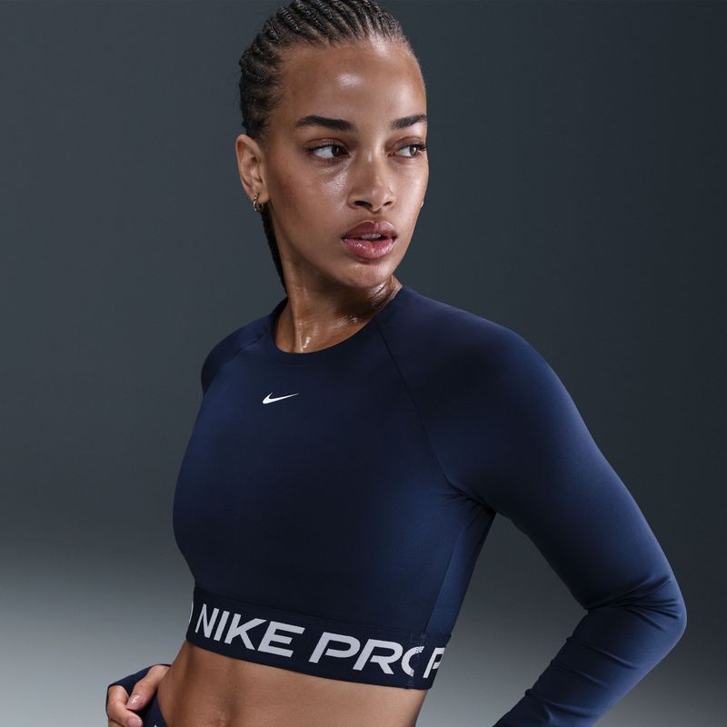 Nike Pro Dri-FIT - Korte Top met Lange Mouwen - Groen