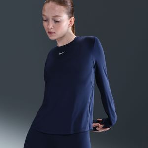 Nike One Classic Dri-FIT damestop met lange mouwen - Blauw