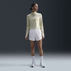 Nike Tempo Dri-FIT hardloopshorts met halfhoge taille en binnenbroekje voor dames - Wit