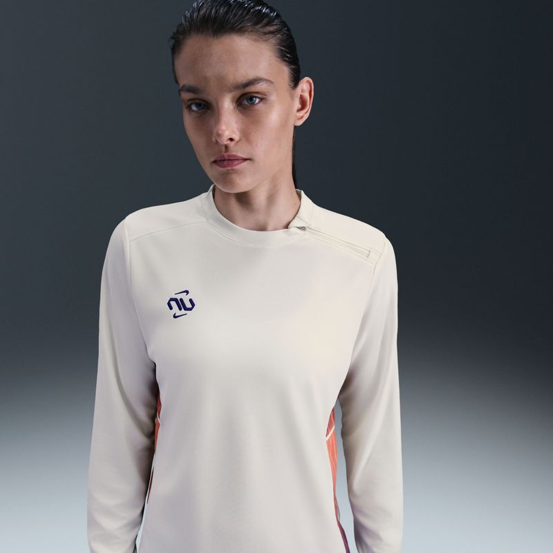 Nike United Academy Dri-FIT voetbaltop met ronde hals voor dames - Wit