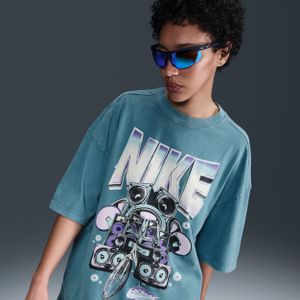 Nike oversized T-shirt met korte mouwen voor dames - Blauw