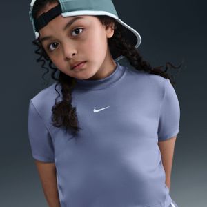 Nike Pro Dri-FIT meisjestop met korte mouwen - Blauw