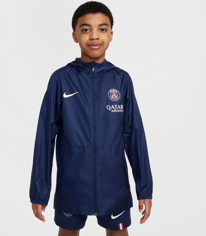 Nike - Academy Pro - Voetbalregenjack - Blauw - Met Capuchon