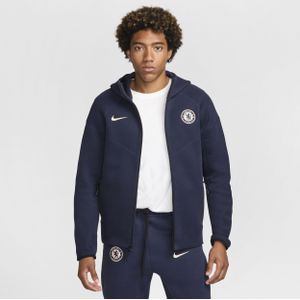 Chelsea FC Tech Fleece Windrunner Nike voetbalhoodie met rits over de hele lengte voor heren - Blauw