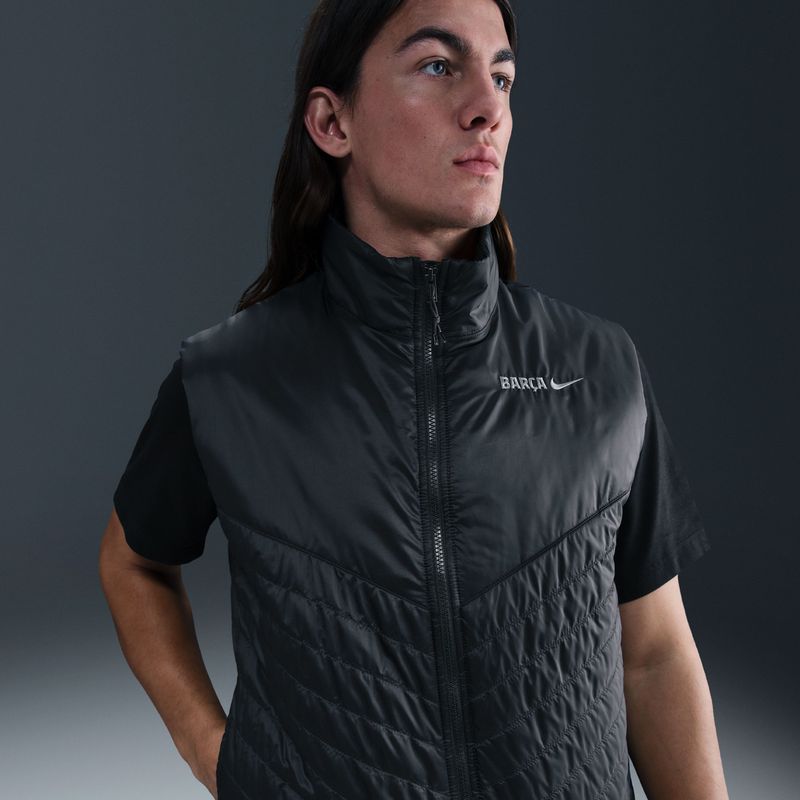 FC Barcelona Windrunner Nike Therma-FIT middelzware voetbalbodywarmer voor heren - Grijs