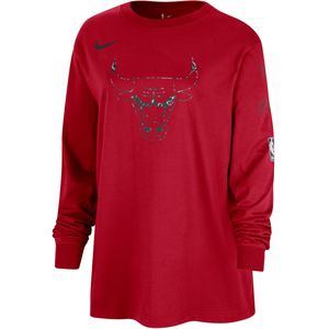 Chicago Bulls Essential Nike NBA-damesshirt met lange mouwen - Rood