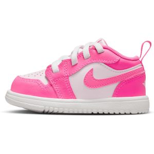 Jordan 1 Low - Babyschoenen - Rood - Leer, Textil