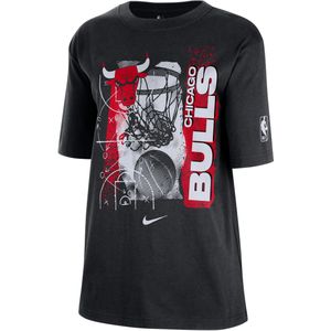 Chicago Bulls Courtside Nike NBA-damesshirt - Zwart