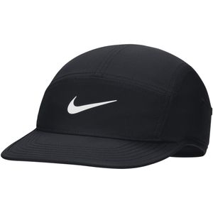 Nike Dri-FIT Fly ongestructureerde Swoosh pet - Zwart