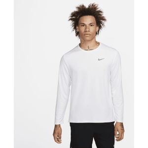 Nike Miler UV-hardlooptop met lange mouwen en Dri-FIT voor heren - Wit