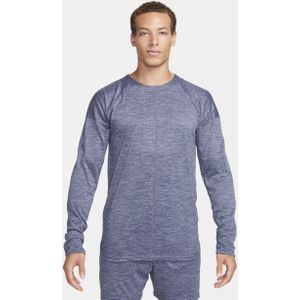 Nike Yoga Dri-Fit top met ronde hals voor heren - Blauw