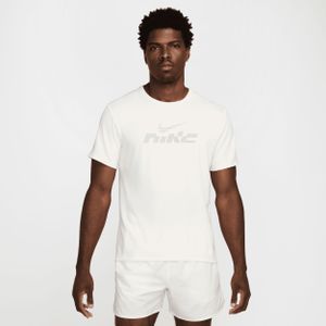 Nike Miler Flash UV-hardlooptop met korte mouwen en Dri-FIT voor heren - Wit
