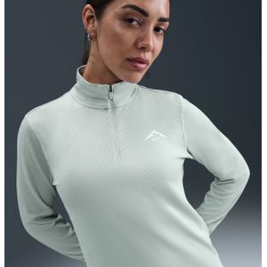 Nike Trail Dri-FIT tussenlaagtop voor hardlopen met korte rits voor dames - Grijs