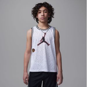 Jordan Playoff gespikkelde jersey voor kids - Wit
