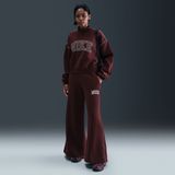 Nike Phoenix Fleece joggingbroek met wijde pijpen voor dames - Rood
