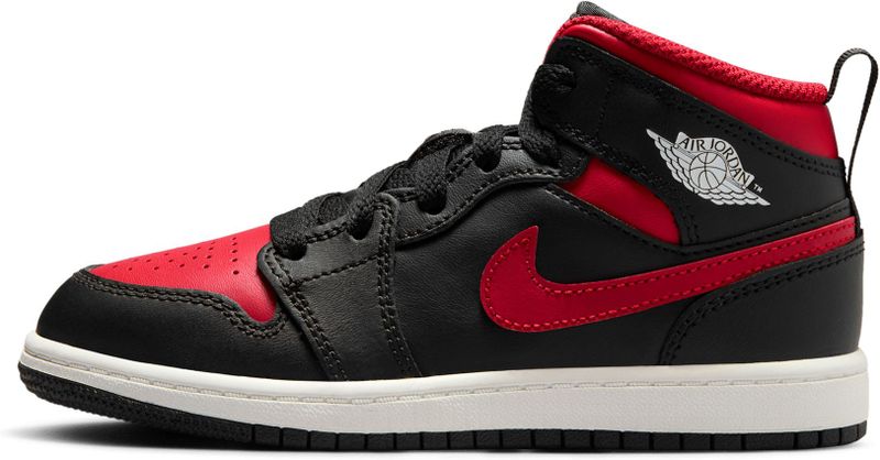 Jordan - Aj1 Mid - Peuterschoenen - Zwart - Leer