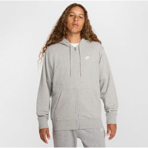 Nike - Club - Hoodie - Zwart - Sweatstof met Rits
