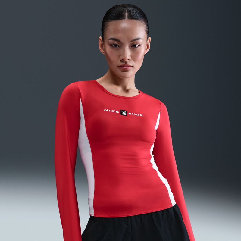 Nike - Shox - Long Sleeve T-Shirt - Rood - Dames