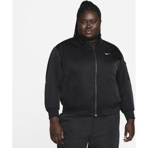 Nike Sportswear Omkeerbaar varsity bomberjack voor dames (Plus Size) - Zwart