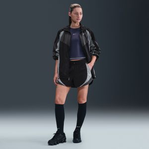 Nike ruimvallende trackshorts met halfhoge taille voor dames (8 cm) - Zwart
