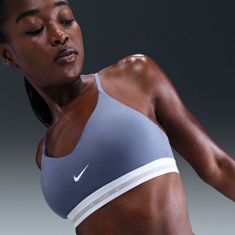 Nike Indy - Sport bh - Blauw - Verstelbare Padded met Lichte Ondersteuning