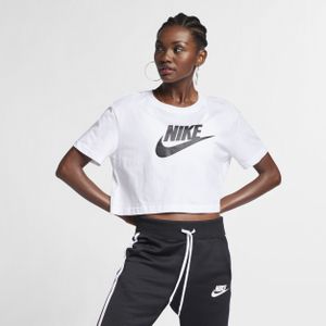 Nike Sportswear Essential Kort T-shirt met logo voor dames - Wit