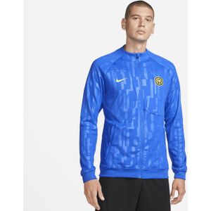 Inter Milan Academy Pro Nike knit voetbaljack met rits over de hele lengte voor heren - Blauw