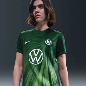 Vfl Wolfsburg 2025/2026 Stadium Thuis Nike Dri-Fit replica voetbaltop met korte mouwen voor dames - Groen