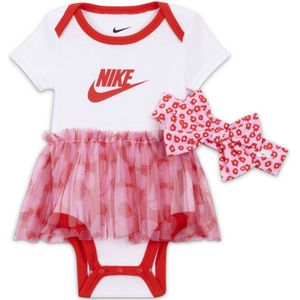 Nike Your Move tweedelige romper met tutu en hoofdband voor baby's (0-9 maanden) - Wit