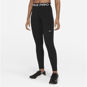 Nike Pro Legging met halfhoge taille en mesh vlakken voor dames - Zwart