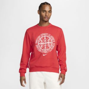 Nike Standard Issue basketbalsweatshirt met ronde hals en Dri-FIT voor heren - Rood