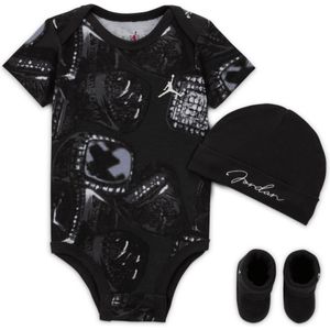 Jordan MVP Rings driedelige rompertjesset voor baby's - Zwart